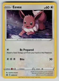 Eevee SWSH127 Holo Promo Sword & Shield Promo Pokemon vLP - Image 1