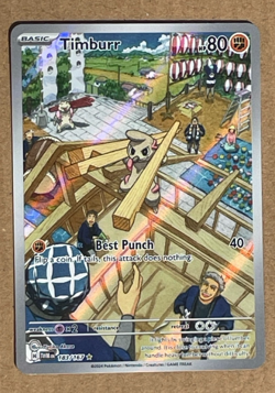2024 Pokemon S&V Twilight Masq.- Timburr Illustration Rare 183/167 - Image 1