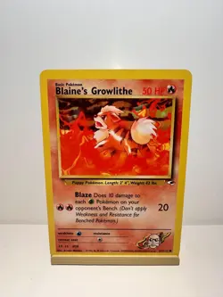 Blaine's Growlithe 62/132 Common Gym Heroes Pokemon Near Mint - Image 1