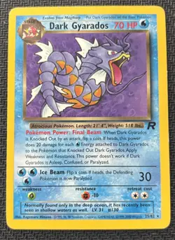 Pokemon TCG Dark Gyarados 25/82 Team Rocket 2000 Non Holo Rare - LP - Image 1