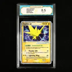 TQG 8.5 NM-MT+ 2005 Pokemon ENG Zapdos ex #033 PROMO - Image 2