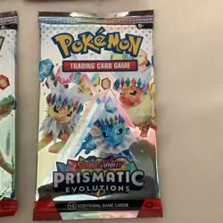 Lot (4) Pokemon TCG Prismatic Evolutions Booster Packs PACK ART SET - NEW/SEALED - Image 5