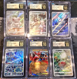 D)🔥6 x CGC PRISTINE 10 Lot Japanese Pokemon Lucario Roserade Vanillite Cinccino - Image 1