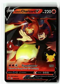 Lance's Charizard V ⭐ SWSH133 Holo Promo Sword & Shield Promo Pokemon NM - Image 1