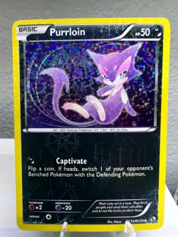 Pokemon Purrloin RC13/RC25 LTR Legendary Treasures Radiant Collection LP/NM - Image 1
