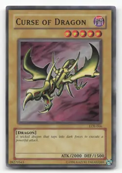 Yugioh Curse of Dragon LOB-066 Super Rare Unlimited NM - Image 1