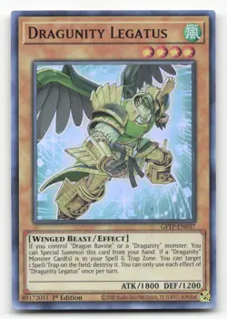 Yugioh Dragunity Legatus GFTP-EN037 Ultra Rare 1st Edition NM - Image 1