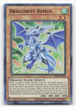 Yugioh Dragunity Remus GFTP-EN038 Ultra Rare 1st Edition NM - Image 1