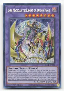 Yugioh Dark Magician the Knight of Dragon Magic BLMR-EN001 Secret Rare 1st Editi - Image 1