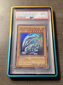 Yugioh Blue-Eyes White Dragon DPKB-EN001 1st Edition PSA 10 Super Rare Pop 48! - Image 1