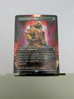 Commander's Plate 135 PROMO BORDERLESS FOIL TMNT Pizza Box Commander MTG Card - Image 1