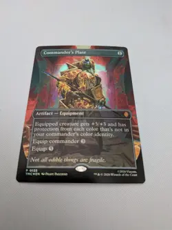 Commander's Plate 135 PROMO BORDERLESS FOIL TMNT Pizza Box Commander MTG Card - Image 2