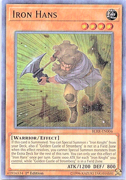 Iron Hans BLRR-EN006 Yu-Gi-Oh! Card Light Play 1st Edition - Image 1