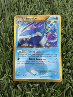 Empoleon Secret Rare Holo Card Plasma Freeze 117/116 Solid Condition - Image 2