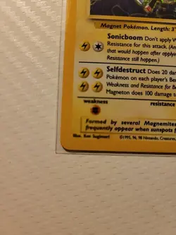 Magneton Pokemon TCG Fossil Set Holo Rare Card 11/62 Vintage LP 1999 - Image 5