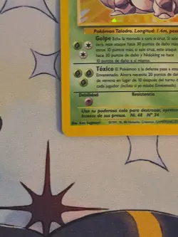 Pokemon TCG Nidoking Base Set Holo Rare Card 11/102 Spanish Edition - Image 5