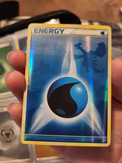 Pokemon TCG Water Basic Energy Holo Lugia HGSS + 17 Holo Energy Cards - Image 1