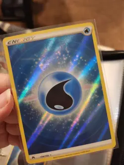 Pokemon TCG Water Basic Energy Holo Lugia HGSS + 17 Holo Energy Cards - Image 4