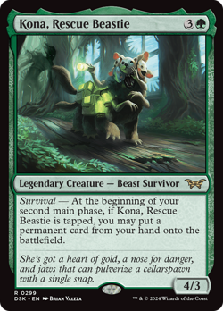 Kona, Rescue Beastie (0299) [Duskmourn: House of Horror] Magic MTG - Image 1