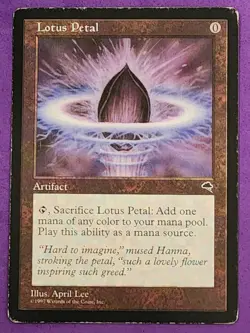 MTG Magic The Gathering - Lotus Petal - Tempest MP (Moderately Played) edge wear - Image 1