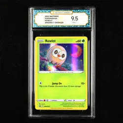 TQG 9.5 MINT+ 2022 Pokemon ENG Rowlet F SWSH220 Promo(1) - Image 1