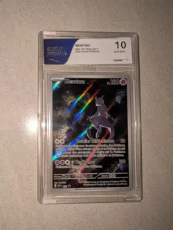 🇫🇷 Carte Pokemon Mewtwo AR Full Art GRADEE 10 151 FR 052 Black Star SGS🔥 - Image 1