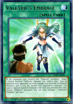 Valkyrie's Embrace MP20-EN091 Yu-Gi-Oh! 1st Edition Light Play - Image 1
