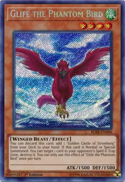 Yugioh! LP Glife the Phantom Bird - BLRR-EN008 - Secret Rare - 1st Edition Light - Image 1