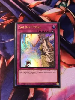 Yugioh! Solemn Strike DUDE-EN055 Ultra Rare 1st Edition NM Near Mint - Image 1