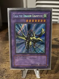Yu-Gi-Oh Gaia the Dragon Champion LOB-125 Secret Rare Card Unlimited - Image 1