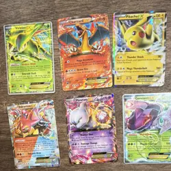 Pokemon TCG EX Holo Card Lot Charizard Pikachu Mewtwo Volcanion Virizion - Image 1