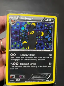 HOLO - Umbreon Black White Holo Card BW93 Black Star Promo - planet holo - Image 1