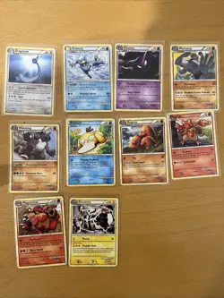 Vintage Pokemon 10 Cards Lot HS Triumphant NM And LP Condition, Sleeved - Image 1