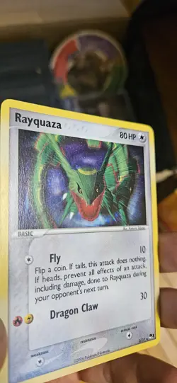 Rayquaza Pokemon Card 3/17 - POP Series 1 (2006), Cosmos Holo Rare, MP Vintage - Image 2