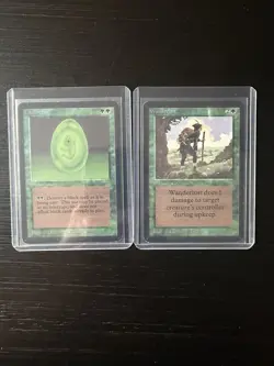 Magic The Gathering Mtg Alpha Green Card Wanderlust Life Force Light Play - Image 1