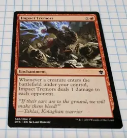 Impact Tremors DTK 140/264 Dragons of Tarkir MTG Enchantment Magic The Gathering - Image 1