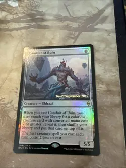 MTG Conduit of Ruin - Foil - Prerelease Promo, Light Play, English Promo: Prerel - Image 1