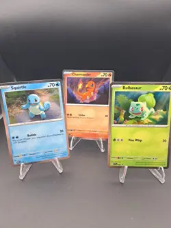 Pokemon TCG Bulbasaur Charmander Squirtle 151 Promo Cosmic Holo 046/047/048 NM - Image 2