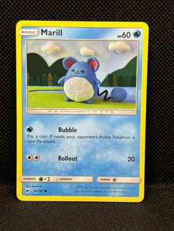 Pokemon Tcg Marill 34/147 Sm-Burning Shadows Non Holo - Image 1