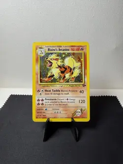 Pokemon TCG: Gym Challenge Unlimited Blaine's Arcanine 1/132 Holo Rare MP+ - Image 2