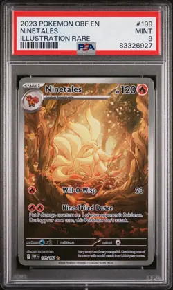 2023 Pokemon TCG - Ninetales Illustration Rare 199/197 OBF EN - PSA 9 MINT - Image 1