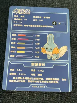 Chinese Exclusive Simplified Pokemon 25th Anniversary Mudkip KDJL2-R012 RARE! - Image 3