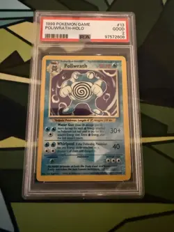 1999 Pokemon Game Base Set Unlimited - Poliwrath Holo 13/102 - PSA 2 - Image 1