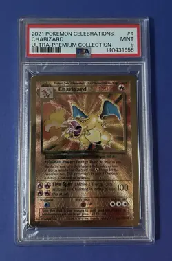 2021 Pokemon Celebrations Charizard Ultra Premium Collection #4 PSA 9 MINT - Image 1