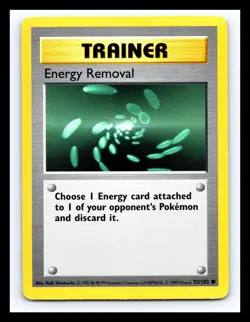 💥 Energy Removal | Pokemon TCG 1999 | (Shadowless Set) Non Holo Vintage #92/102 - Image 1