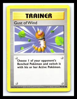 💥 GUST OF WIND | Pokemon TCG 1999 | (Shadowless Set) Non Holo Vintage # 93/102 - Image 1
