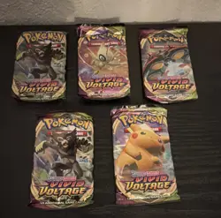 Pokemon Vivid Voltage Booster Packs- lot of 5 Sealed - Image 1
