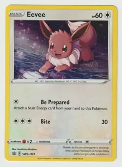 NM Eevee SWSH127 Sword & Shield Black Star Promo Cosmos Holo Pokemon TCG - Image 1