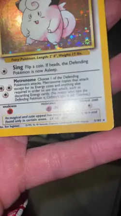 Pokemon TCG - Clefairy - 5/102 - Holo Rare - Base Set Unlimited - Image 2