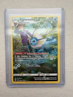 Pokemon Vaporeon TG02/TG30 Swsh09 Brilliant Stars Ultra Rare Holo Ability 110 HP - Image 1